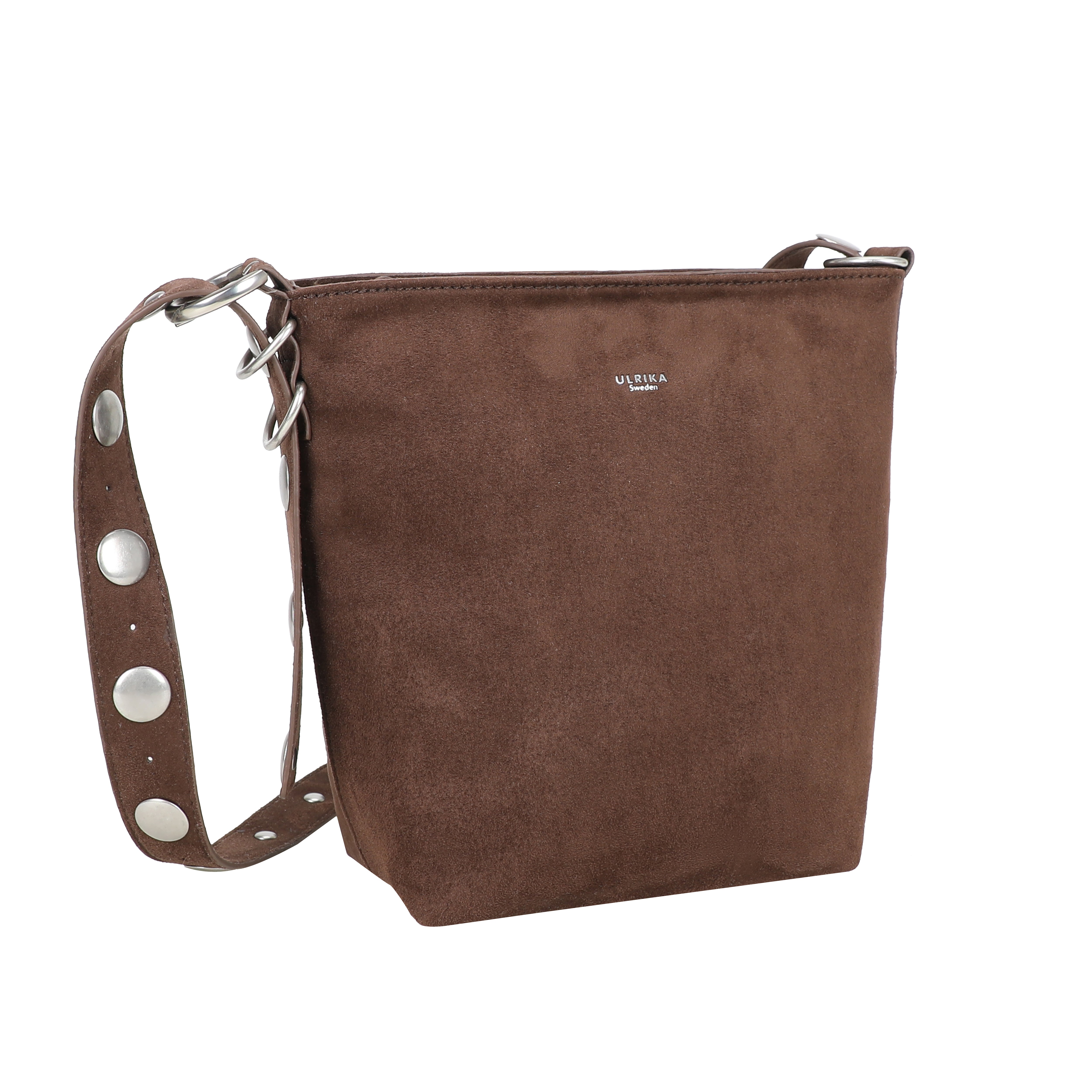 Ulrika Design Axelväska Suede stuts brun