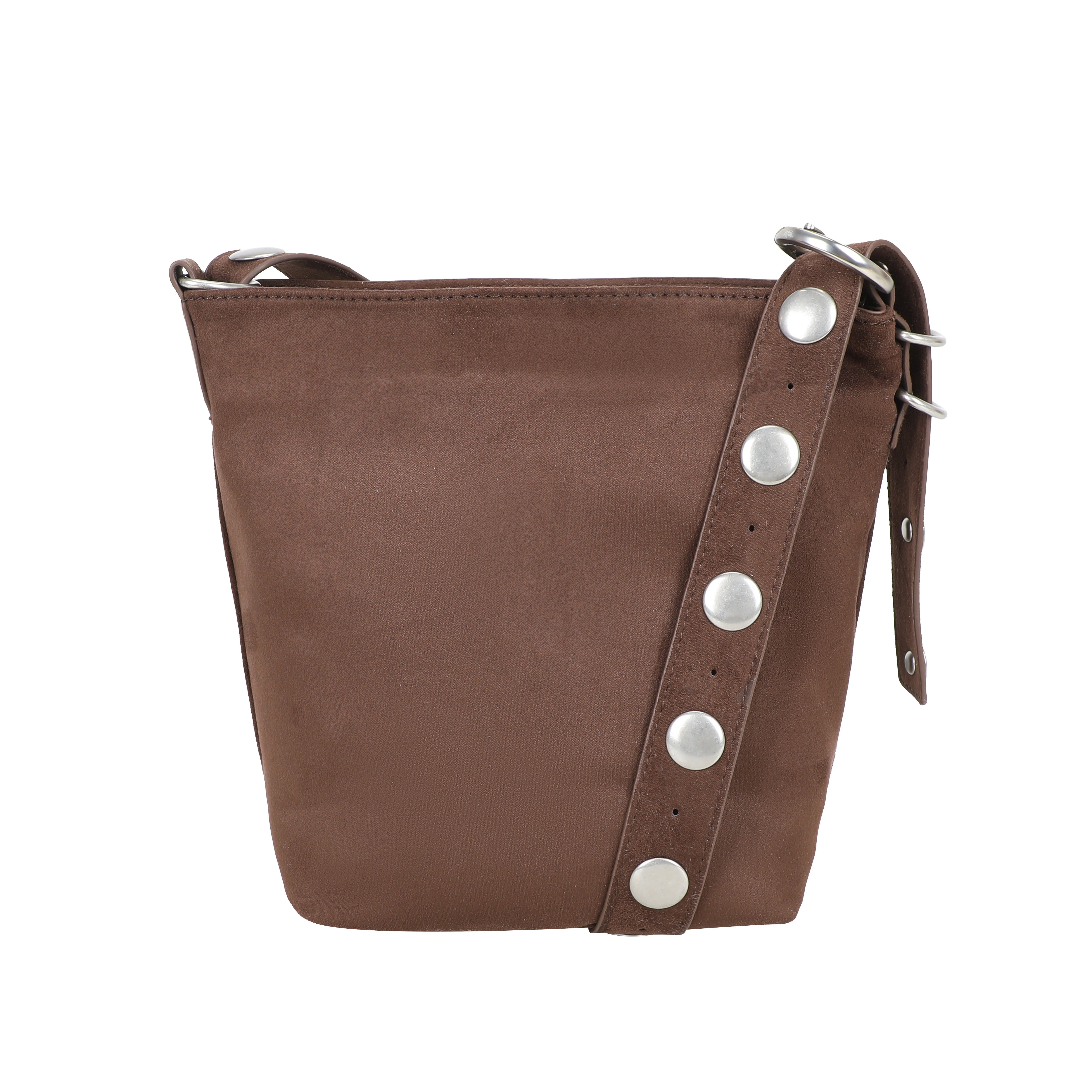 Ulrika Design Axelväska Suede stuts brun