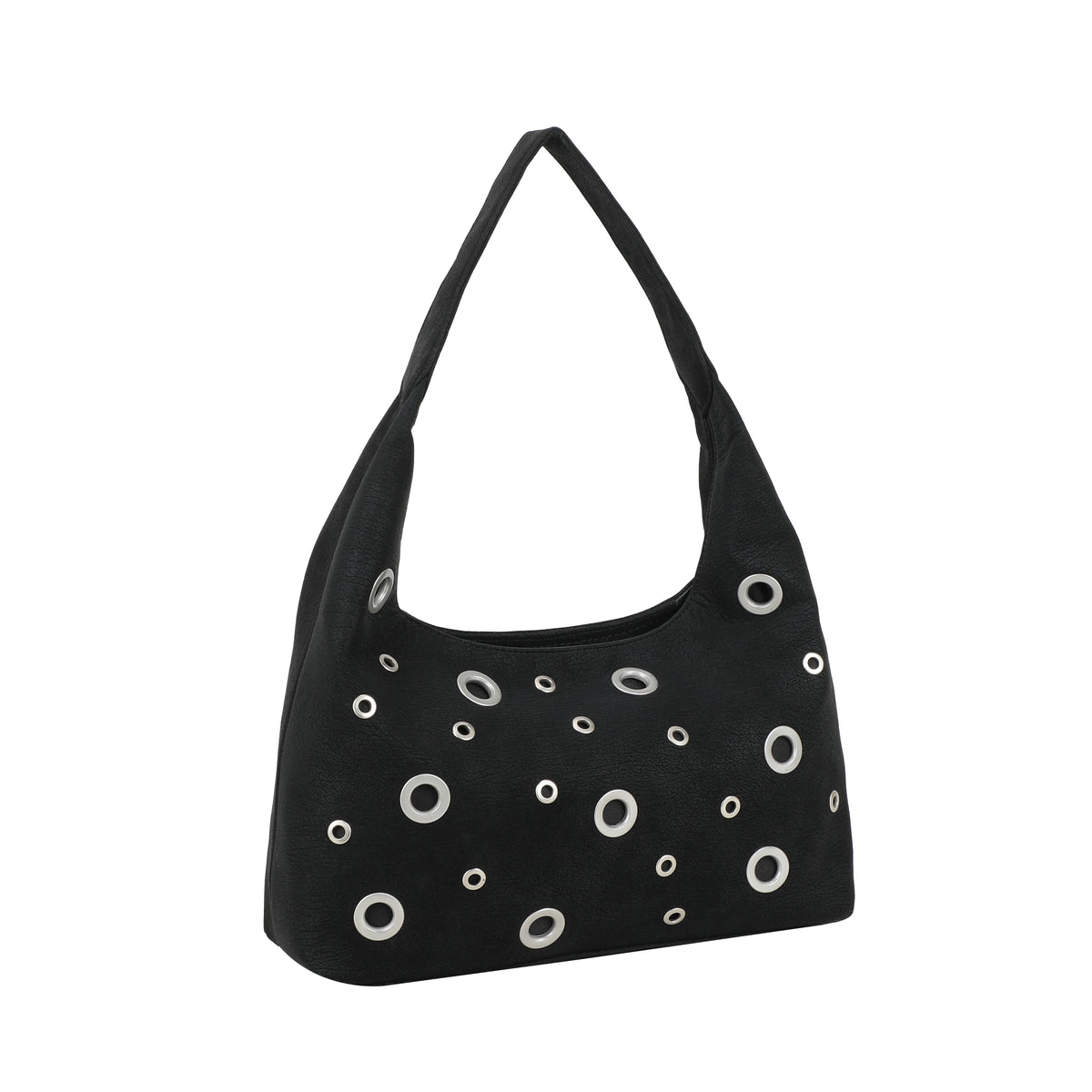 Ulrika Design Handväska Suede stuts svart