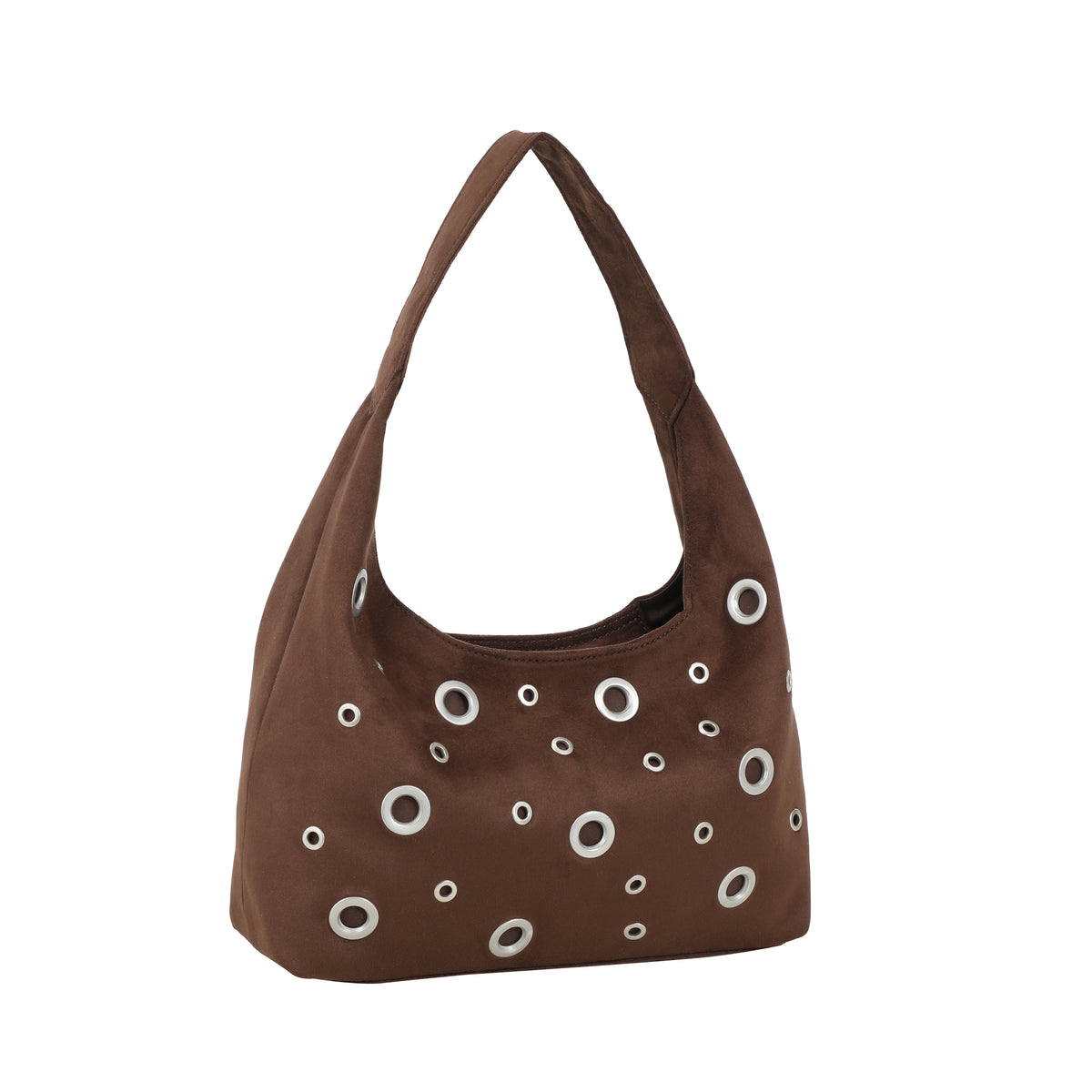 Ulrika Design Handväska Suede stuts mörkbrun