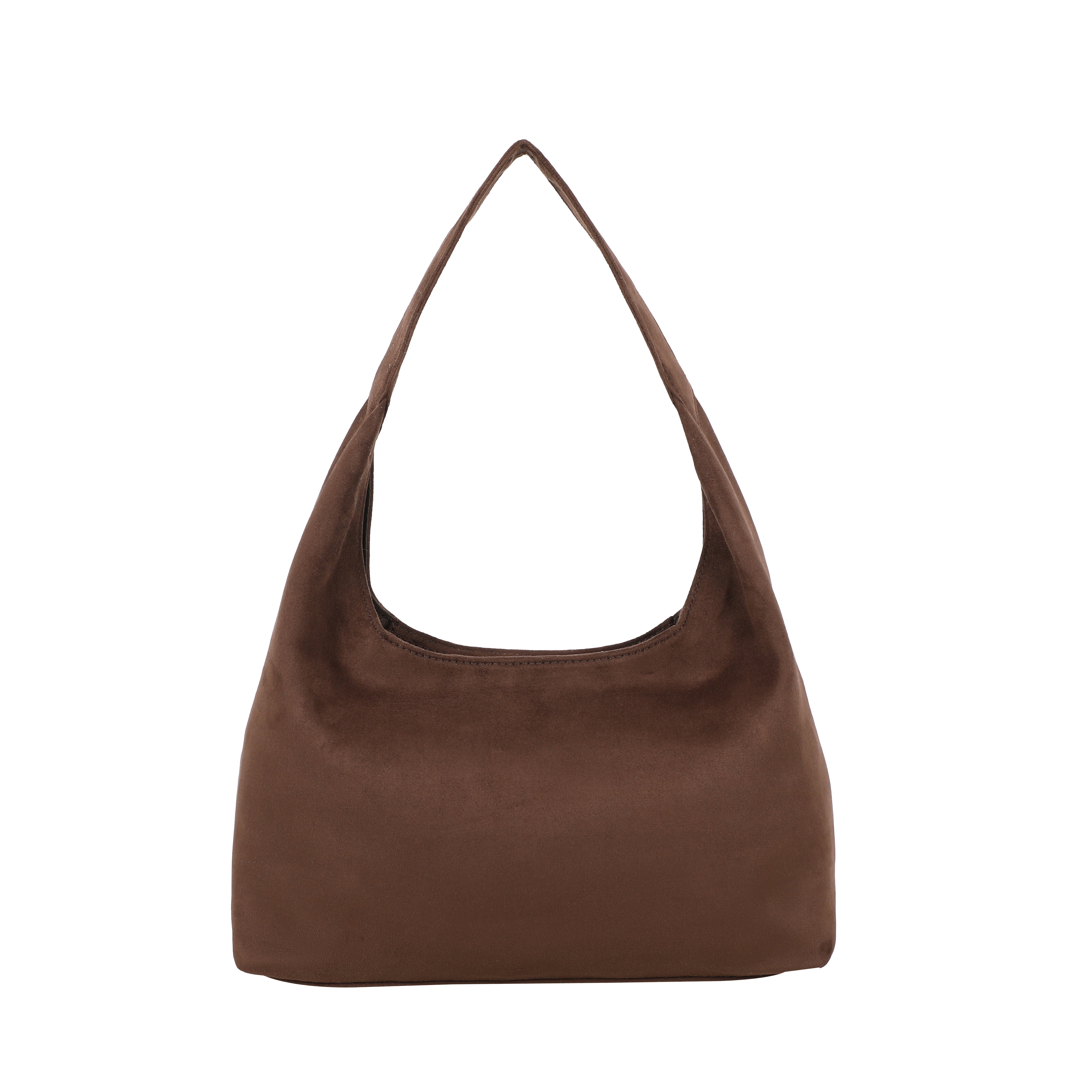 Ulrika Design Handväska Suede stuts mörkbrun