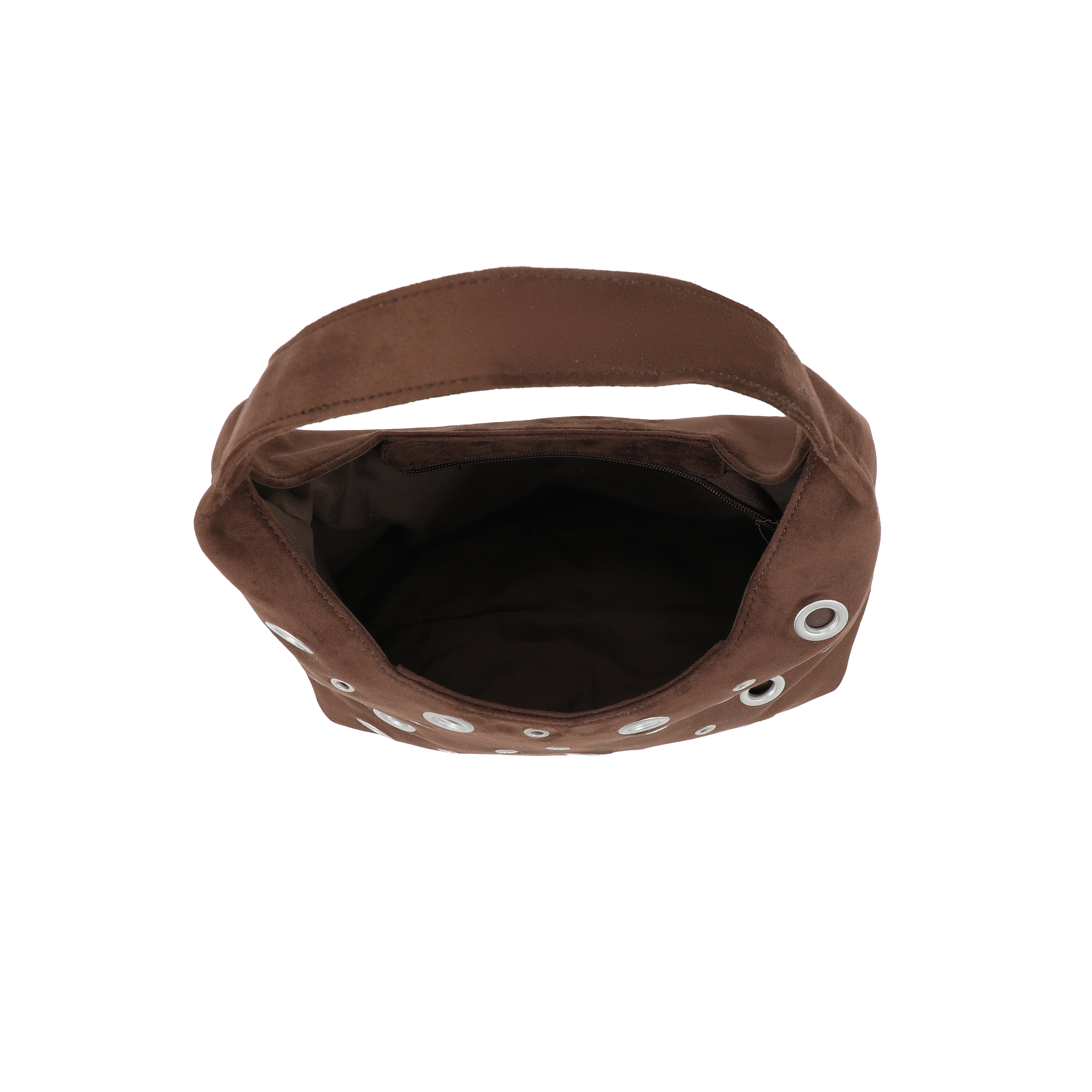 Ulrika Design Handväska Suede stuts mörkbrun