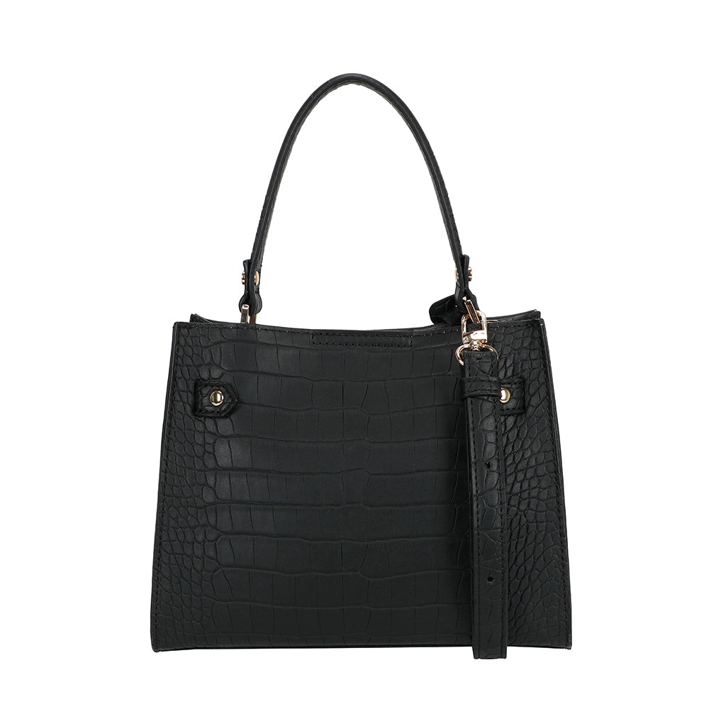Ulrika Design Handväska Croco svart