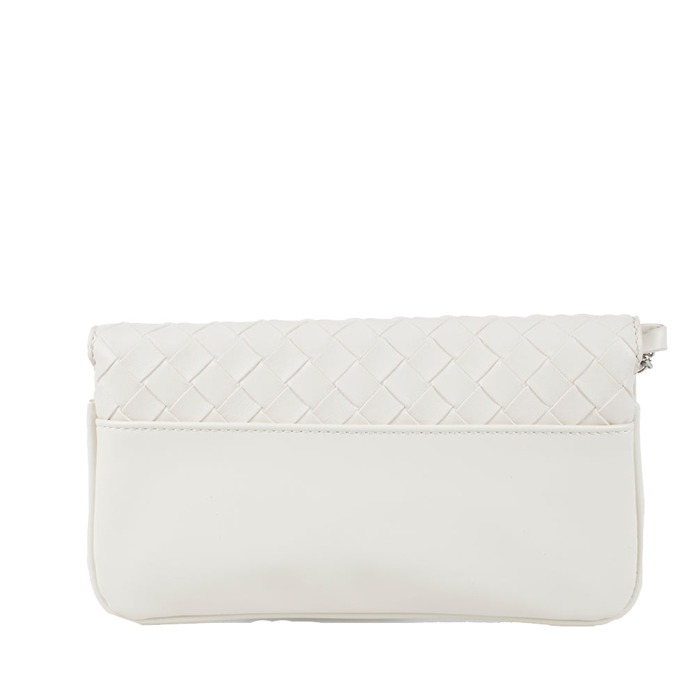 Ulrika Design Kuvertväska m kedja Braid vit