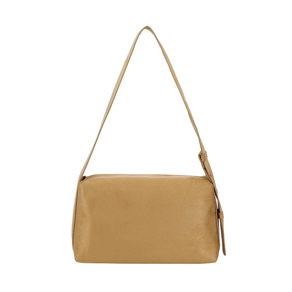 Ulrika Design Axelväska Suede camel