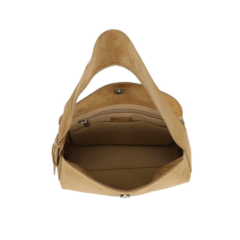Ulrika Design Axelväska Suede camel