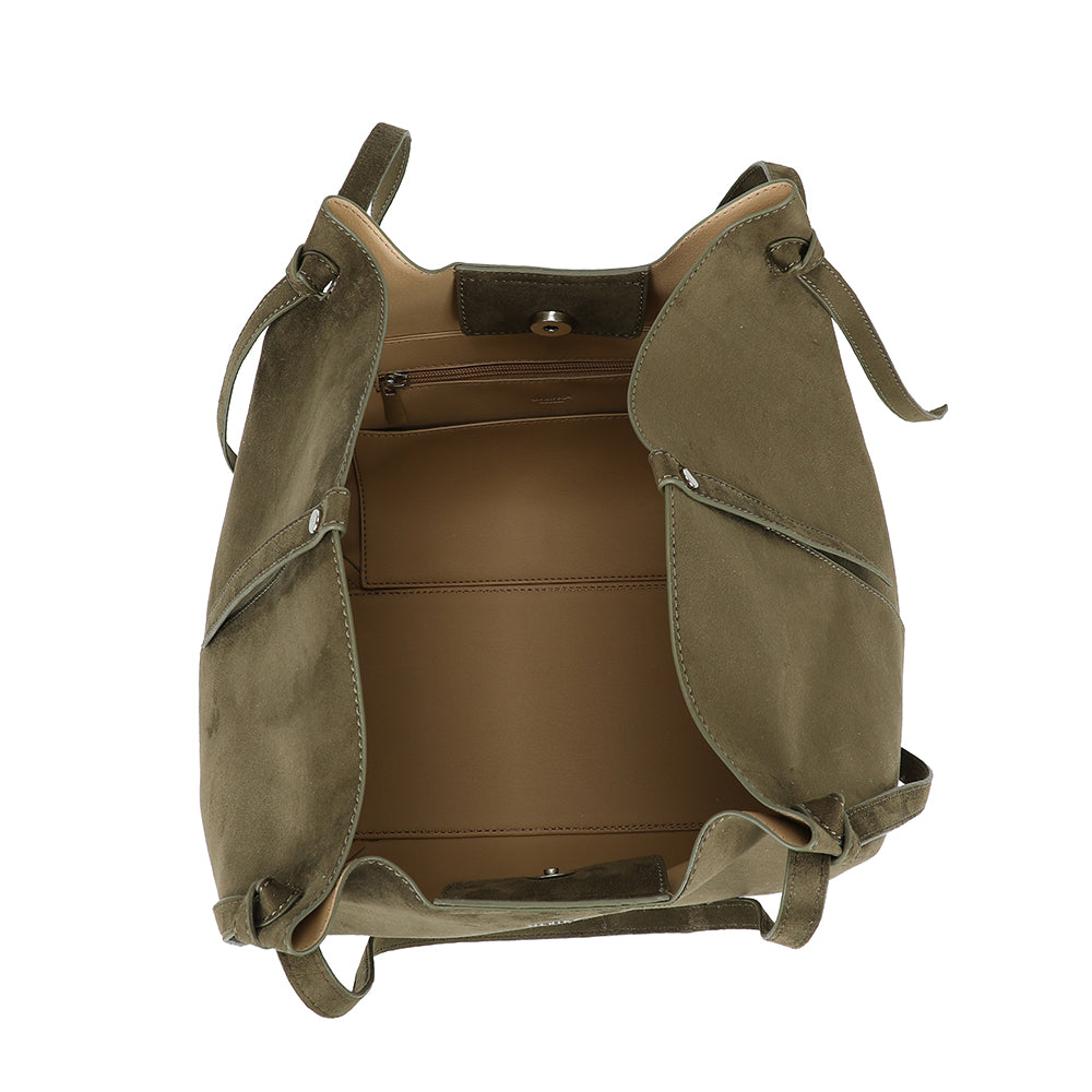 Ulrika Design Shopper Suede olivgrön