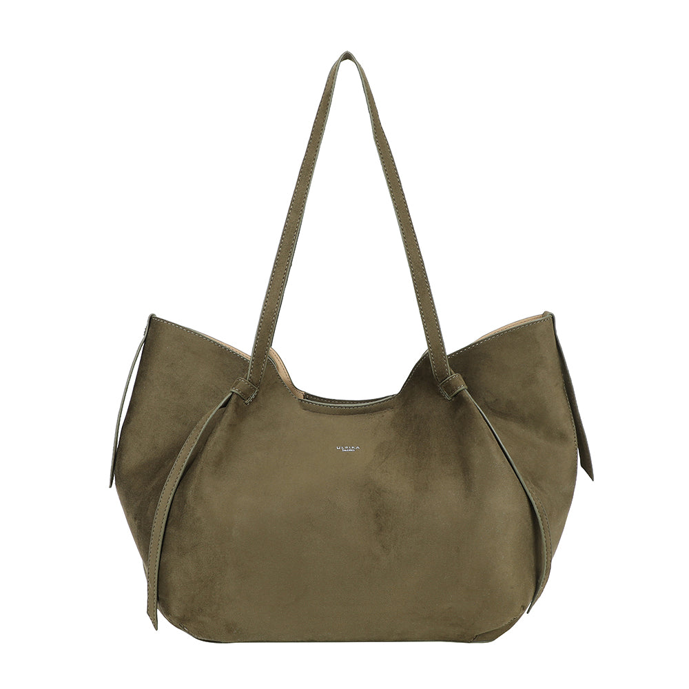 Ulrika Design Shopper Suede olivgrön