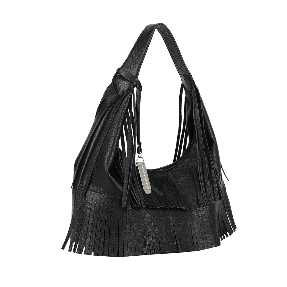 Ulrika Design Fransväska Suede svart