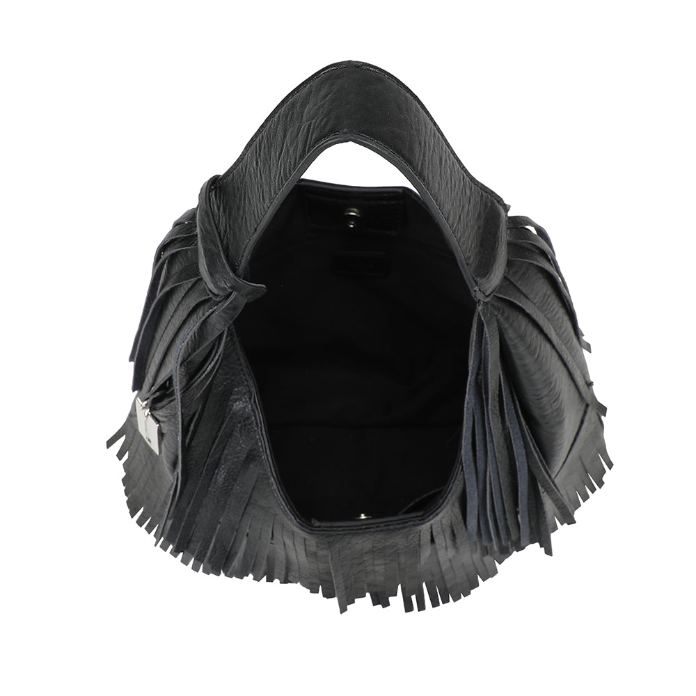 Ulrika Design Fransväska Suede svart