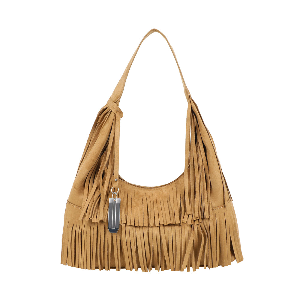 Ulrika Design Fransväska Suede camel