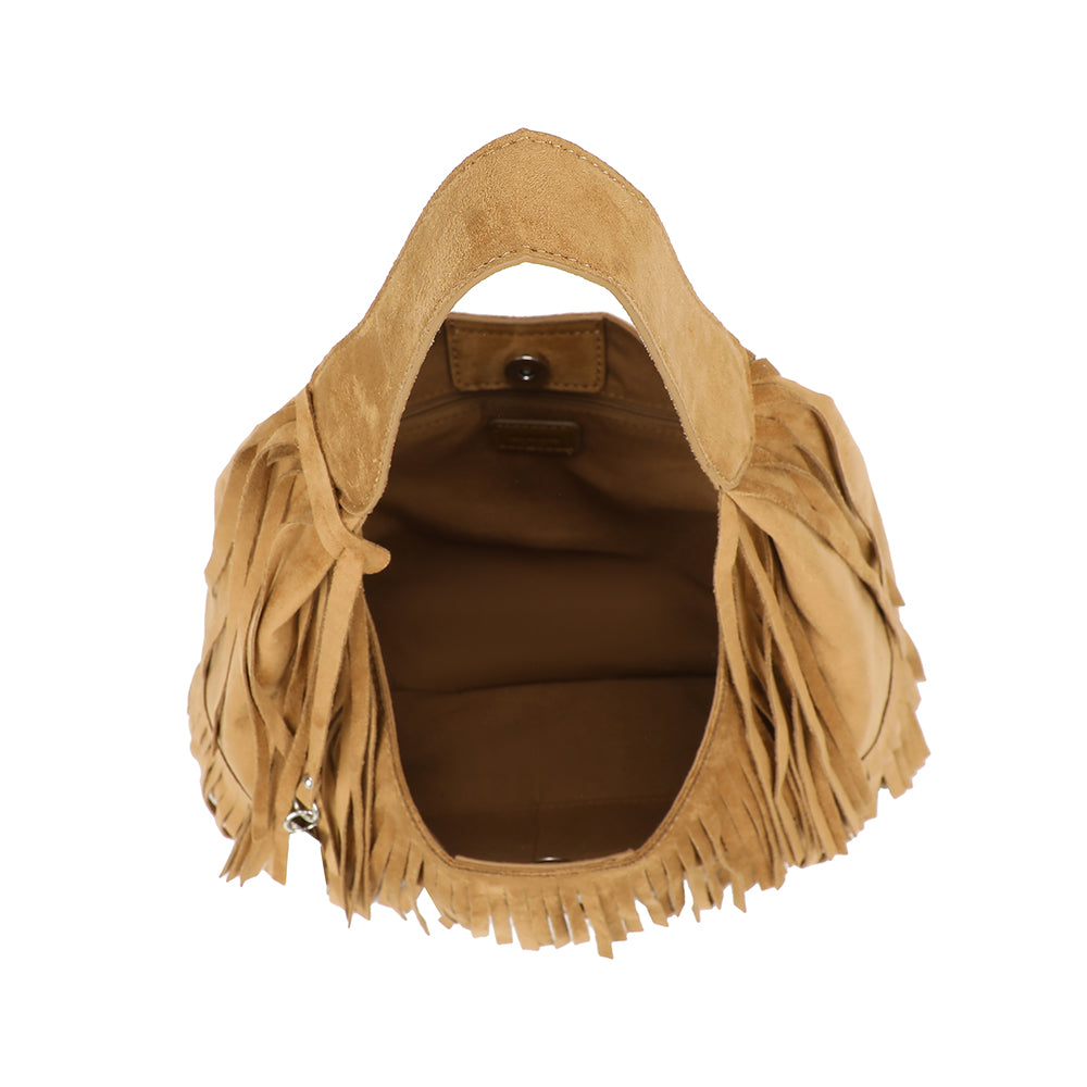 Ulrika Design Fransväska Suede camel
