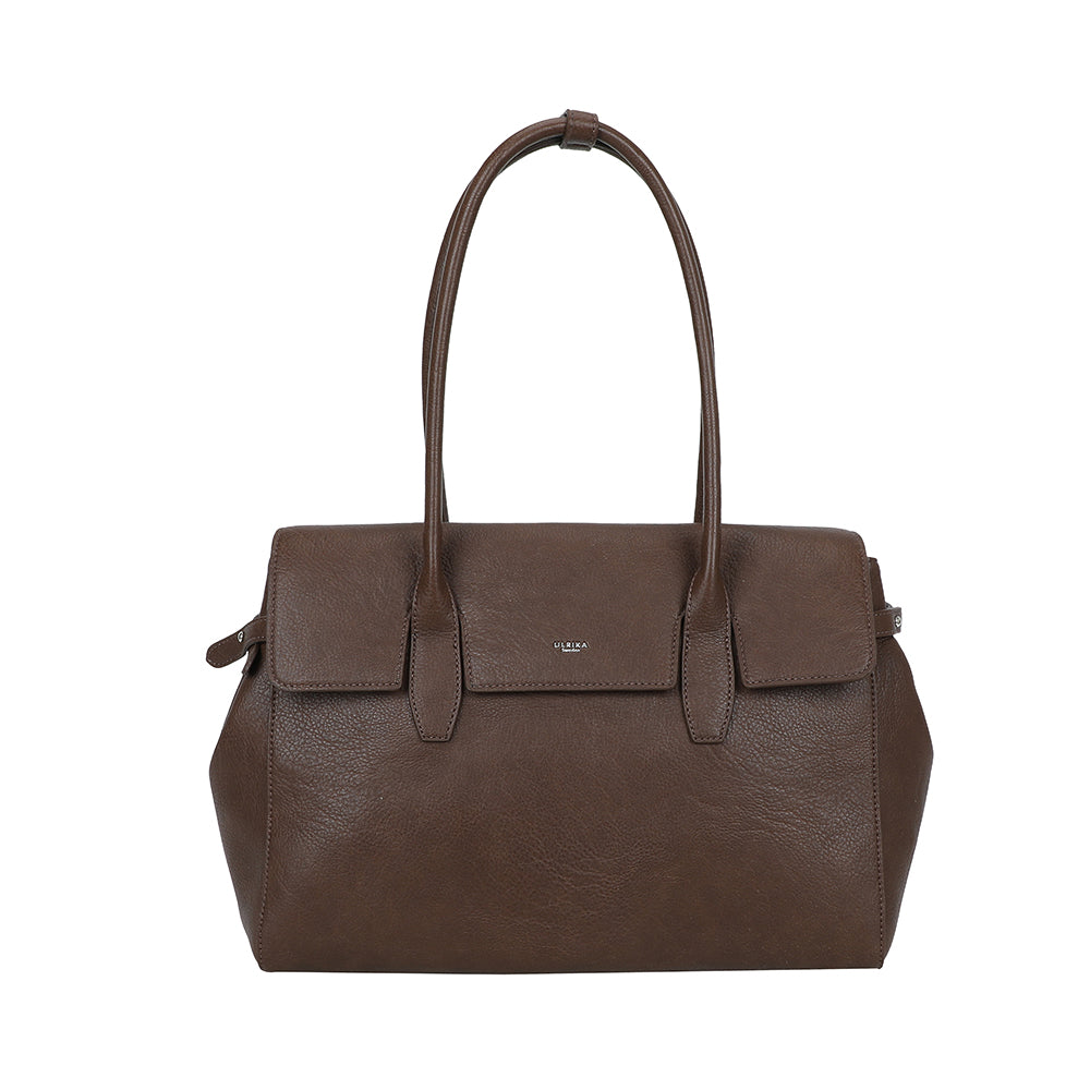 Ulrika Design Shopper Pocket mörkbrun