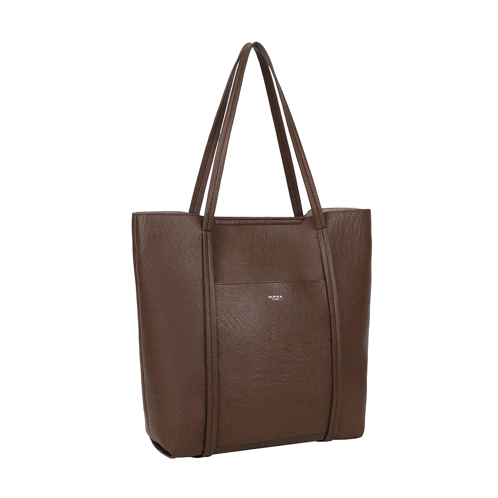Ulrika Design Shopper Pocket mörkbrun