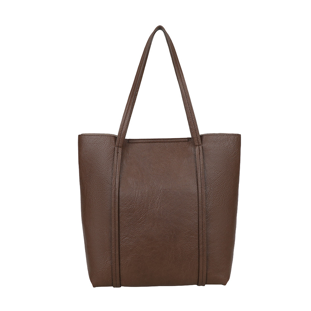 Ulrika Design Shopper Pocket mörkbrun
