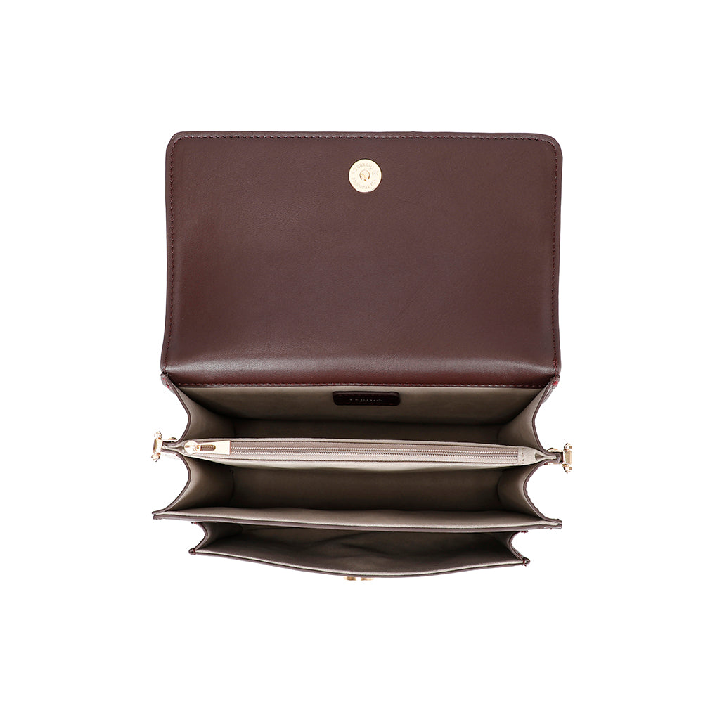 Ulrika Design Boxväska Raw bordeaux