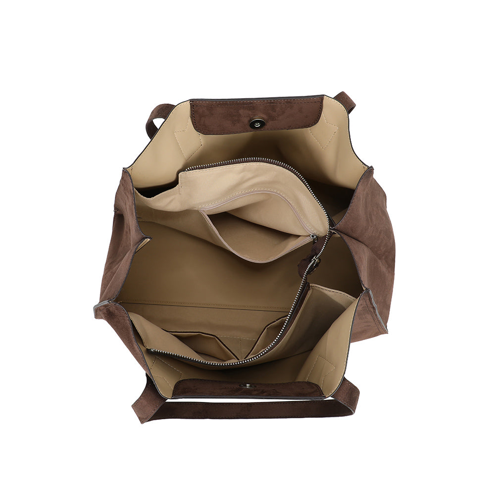 Ulrika Design Kasse Suede mörkbrun