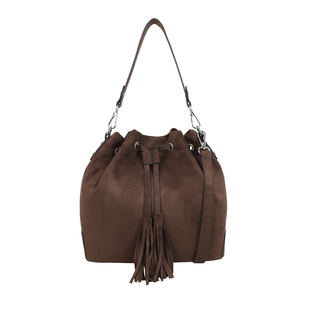 Ulrika Design Hinkväska Suede mörkbrun