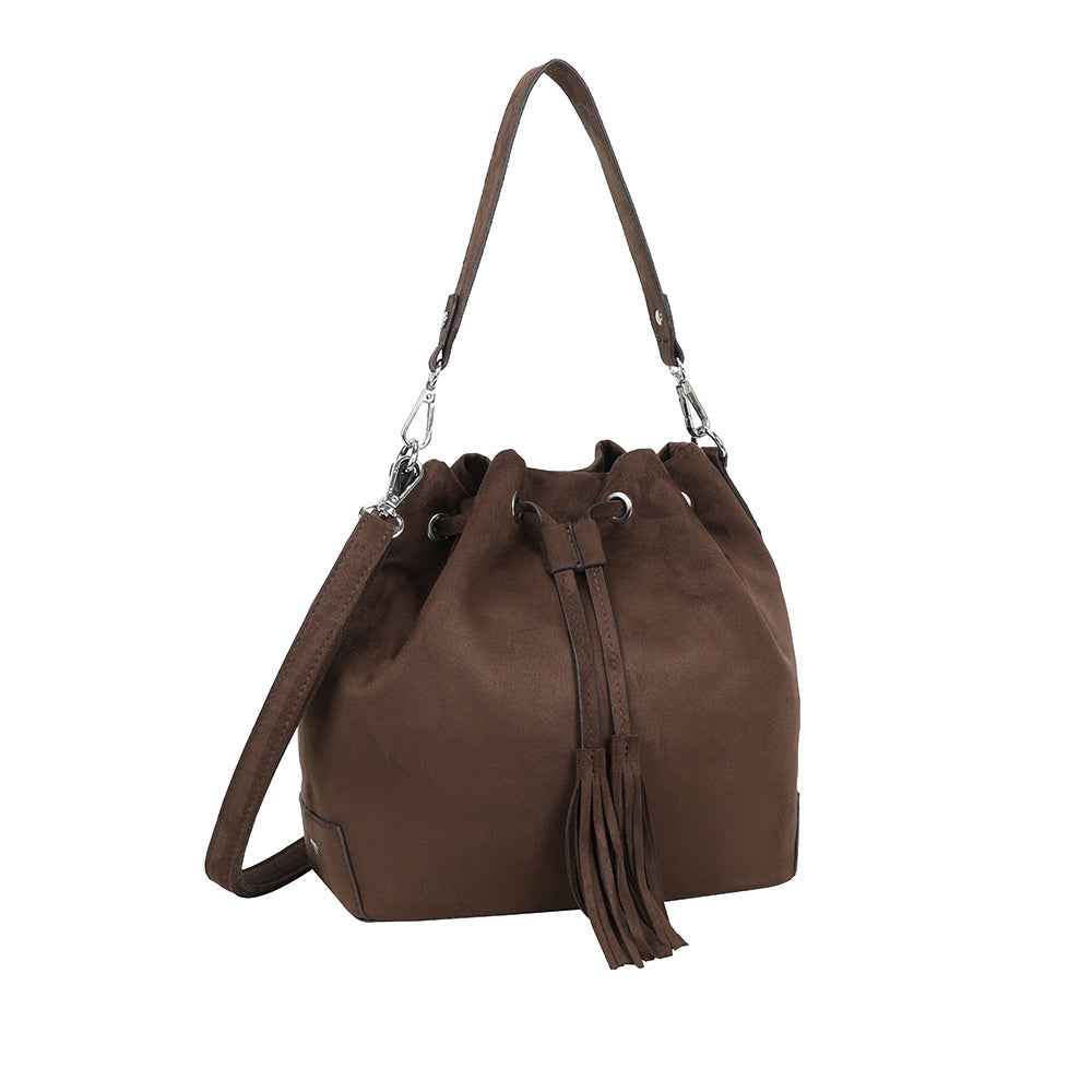 Ulrika Design Hinkväska Suede mörkbrun