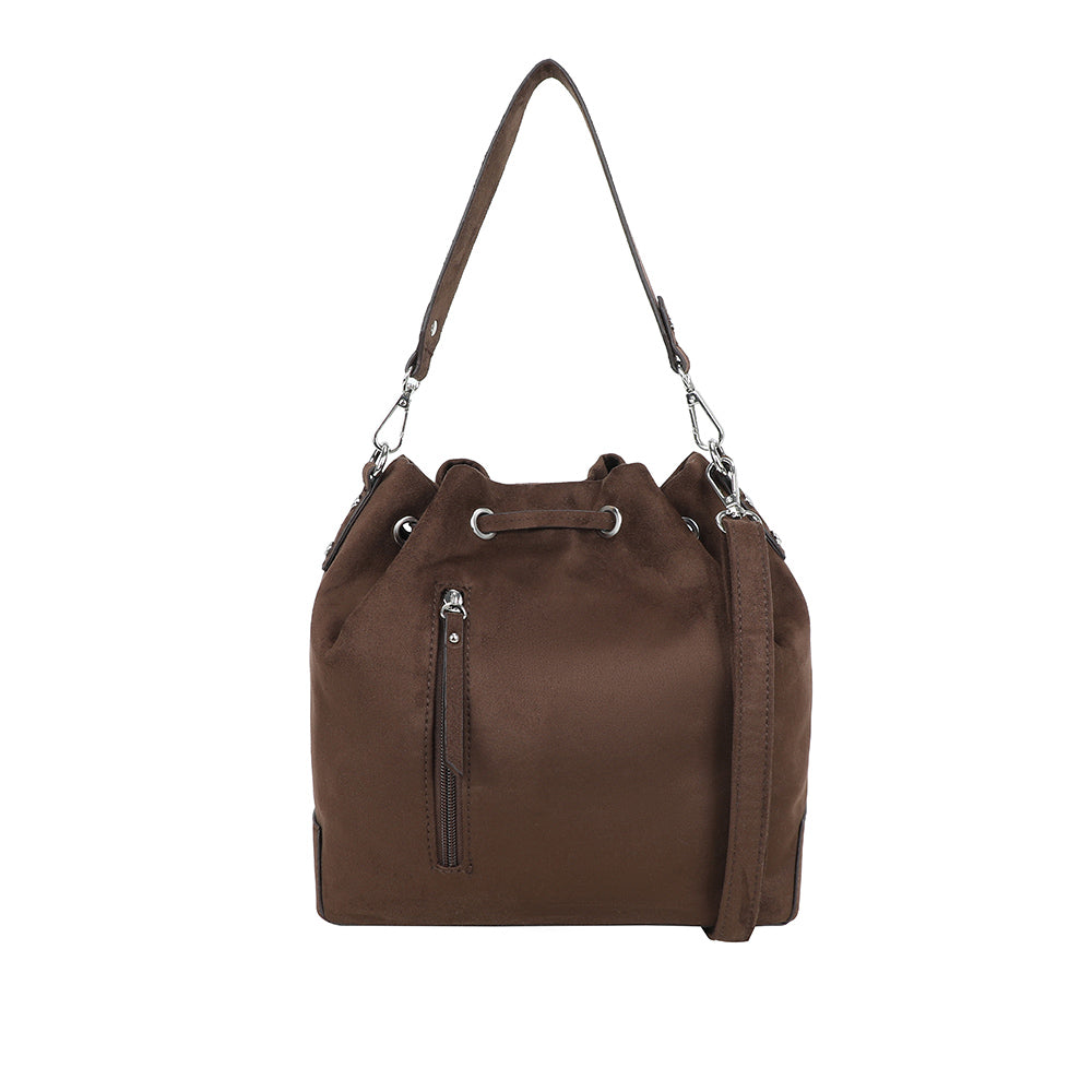 Ulrika Design Hinkväska Suede mörkbrun