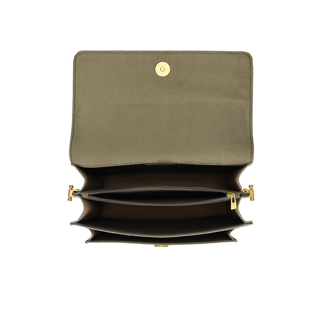 Ulrika Design Boxväska Suede olive