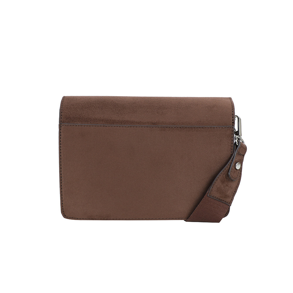 Ulrika Design Boxväska Suede mörkbrun