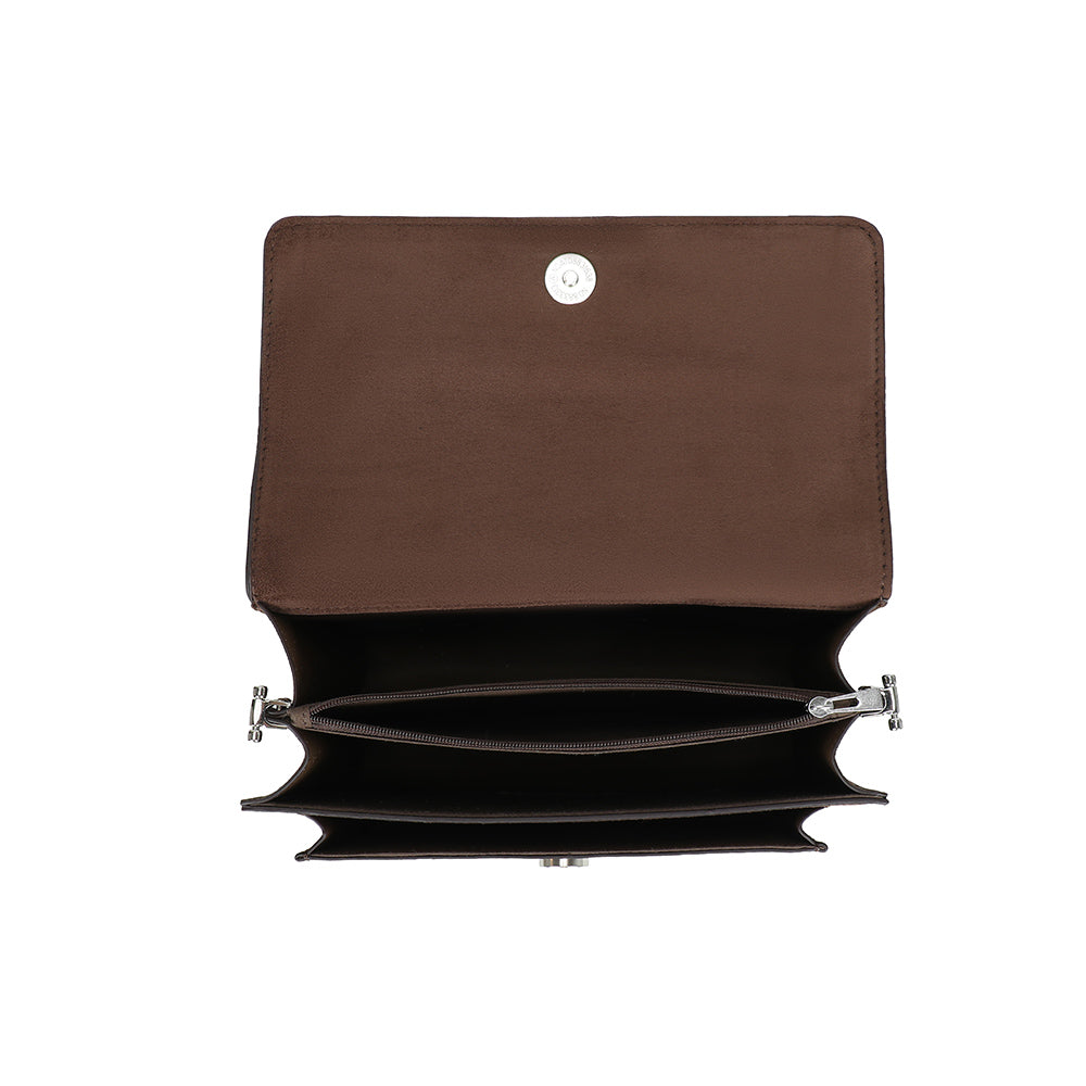 Ulrika Design Boxväska Suede mörkbrun