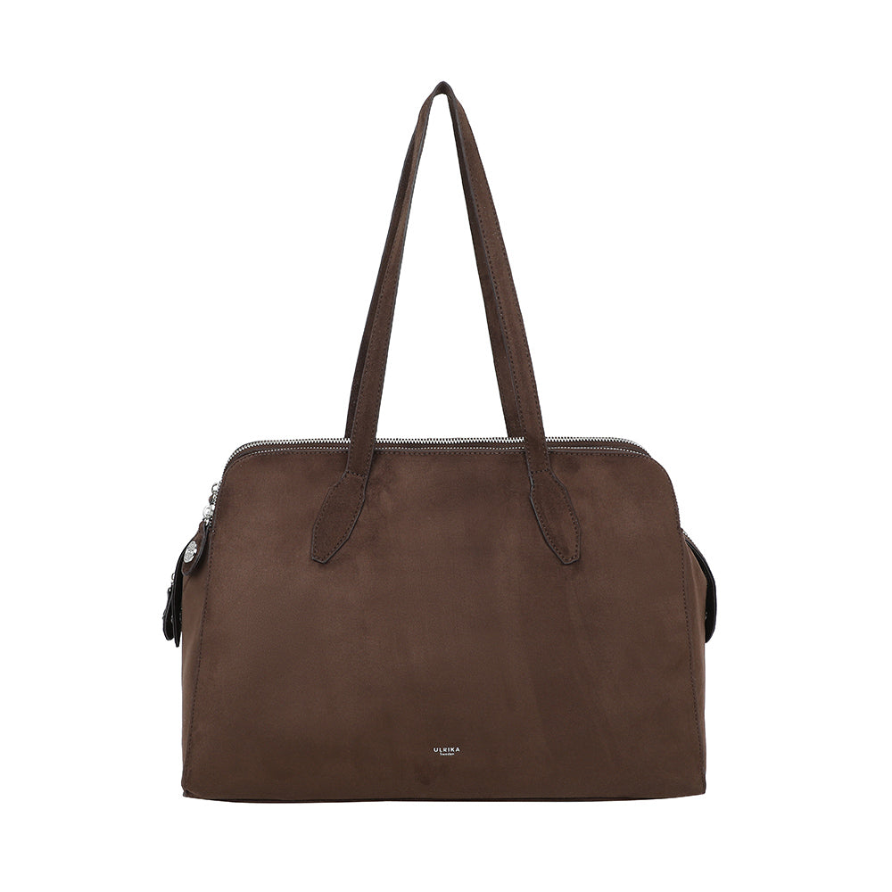 Ulrika Desigen Tote Suede mörkbrun