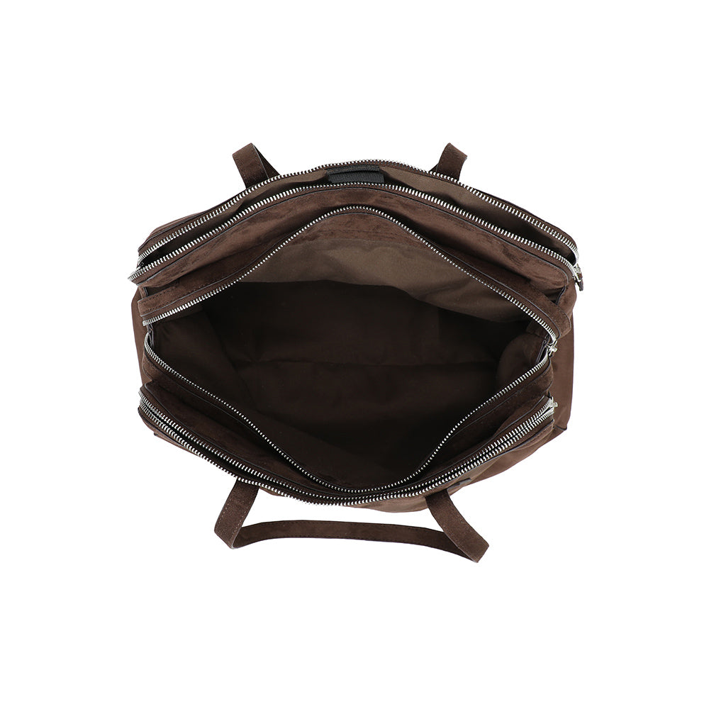 Ulrika Desigen Tote Suede mörkbrun