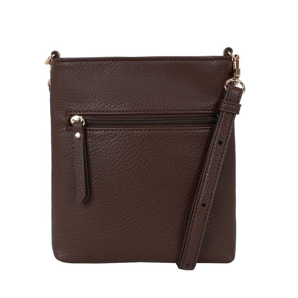 Ulrika Design Crossbody Dollar mörkbrun