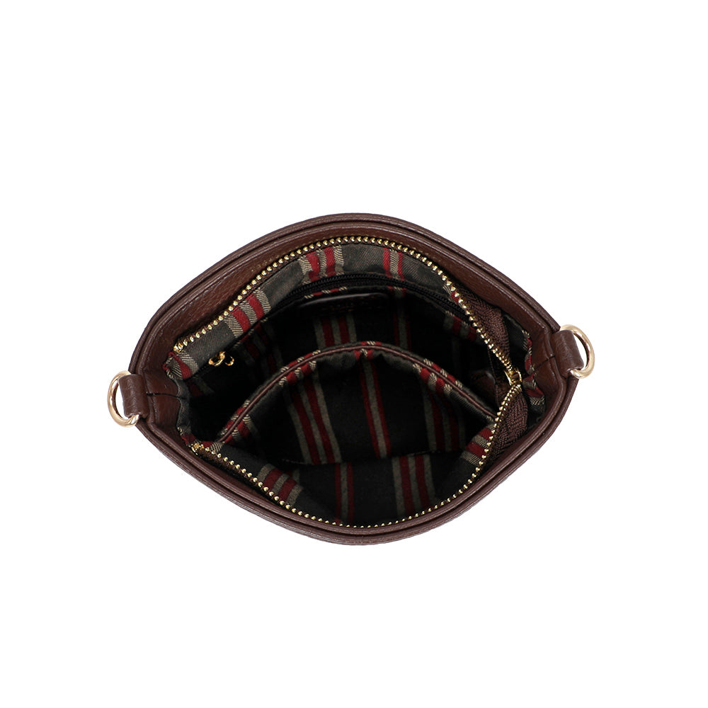 Ulrika Design Crossbody Dollar mörkbrun