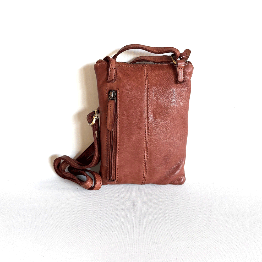 Luca Ferri Axelväska/mobilväska cognac
