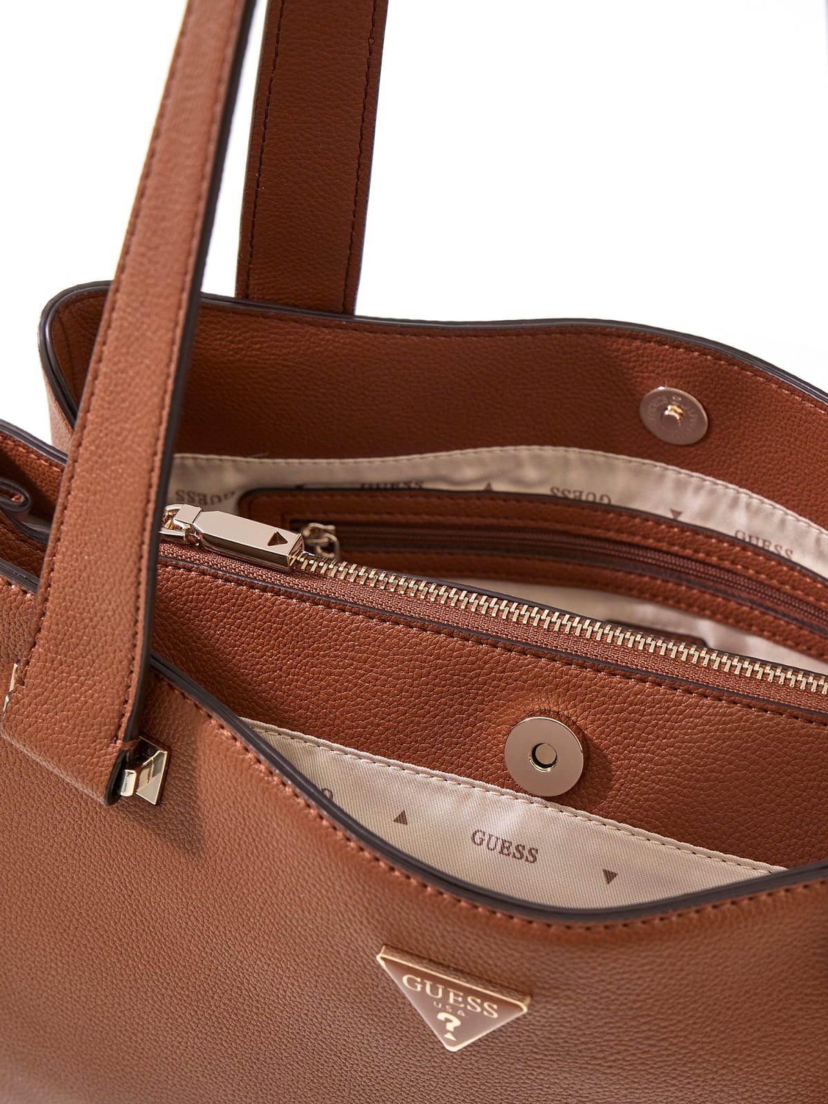 Guess Handväska Evie cognac