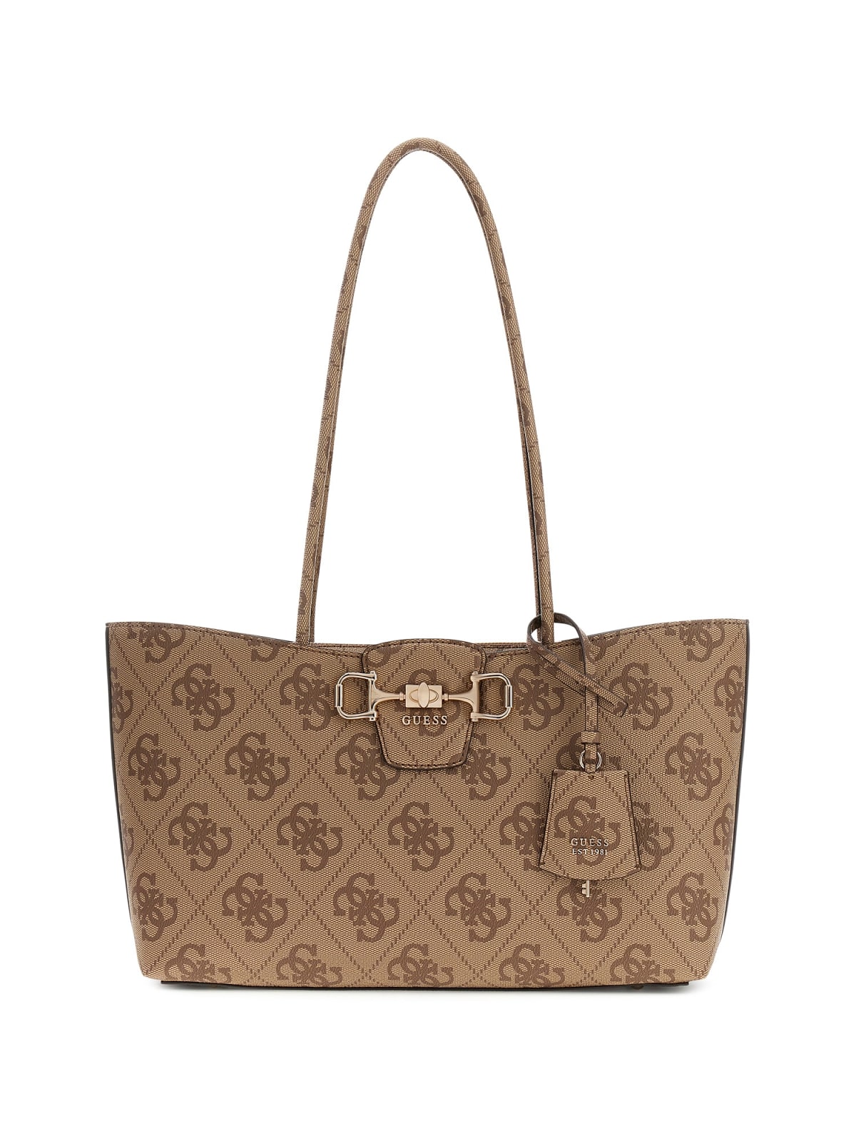 Guess Handbag Janie logo latte