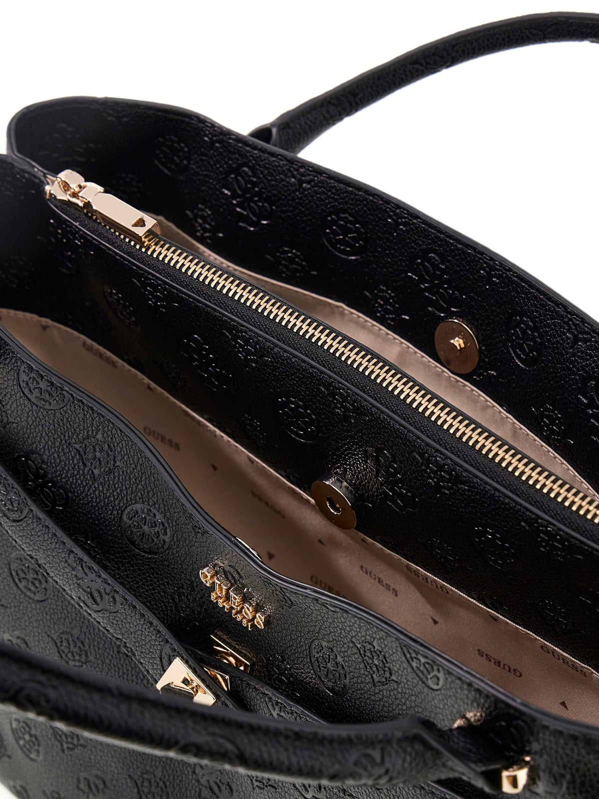 Guess Handbag Ella Logo svart