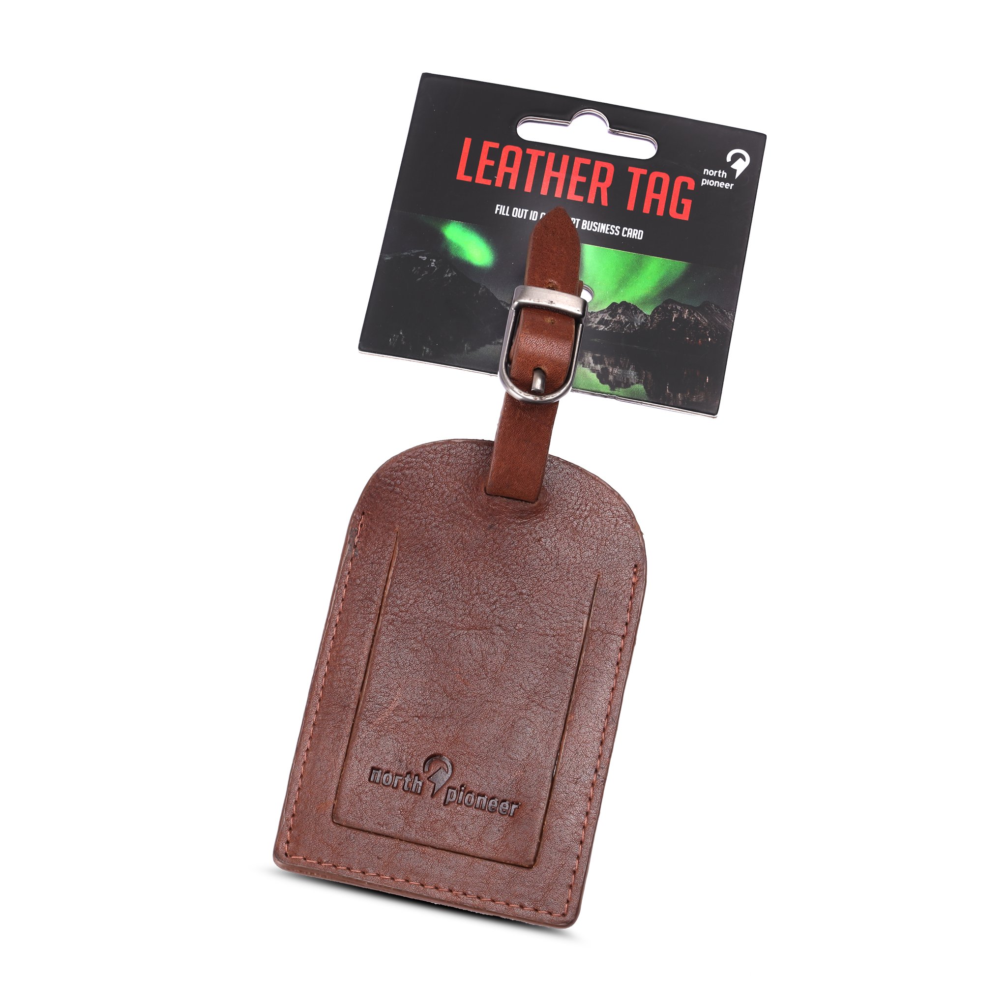 North Pionner Luggagetag brun