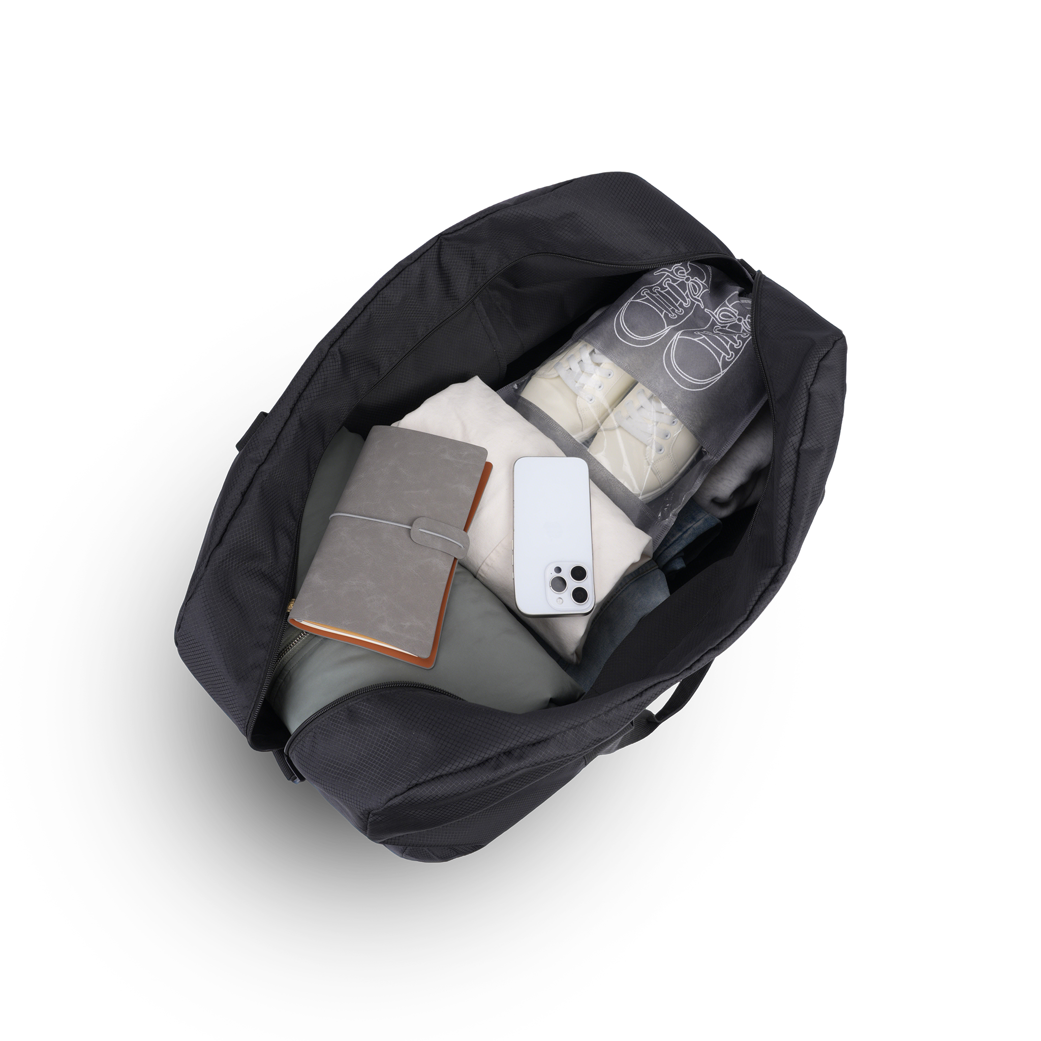 North Pioneer Bag foldlable L svart