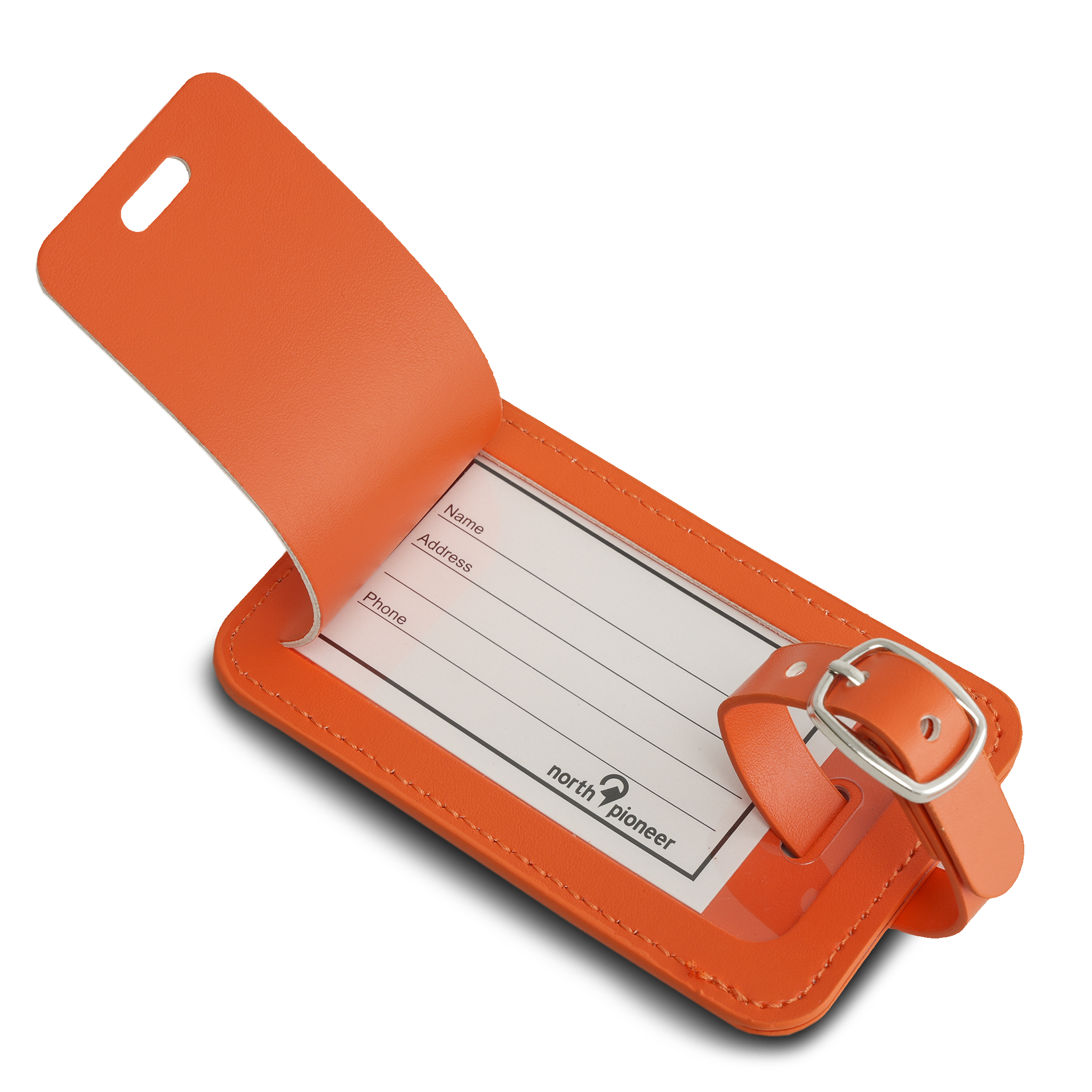 North Pioneer bagagetag orange