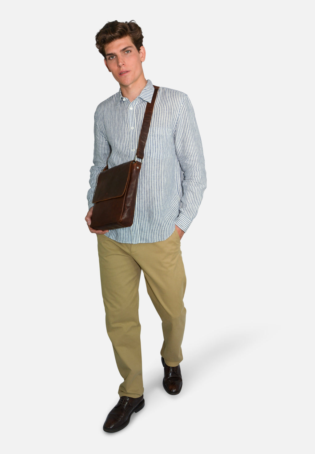 ADAX Crossbody Julian mörkbrun